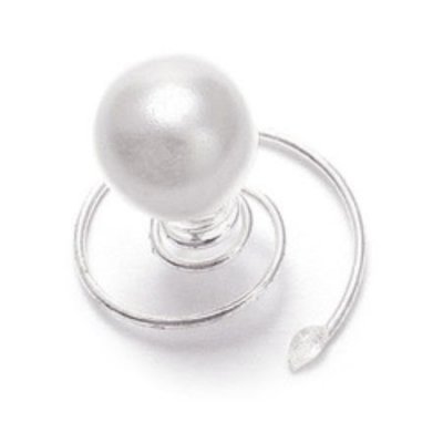 Accessoire de cheveux Mariage  - Twisters Curlies Perle Blanche 5 mm (lot de 3)  : illustration