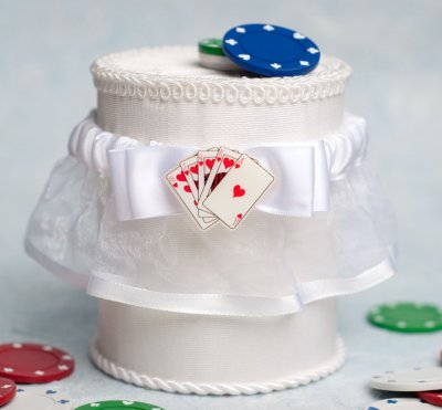 Mariage thme casino poker Las Vgas  - Jarretire Mariage Casino Las Vegas Poker  : illustration