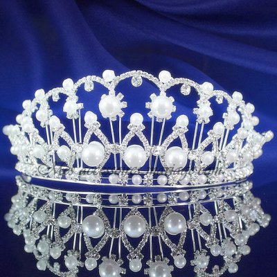 Diadme de Miss  - Diadme Mariage Bijoux Argent et Perles 