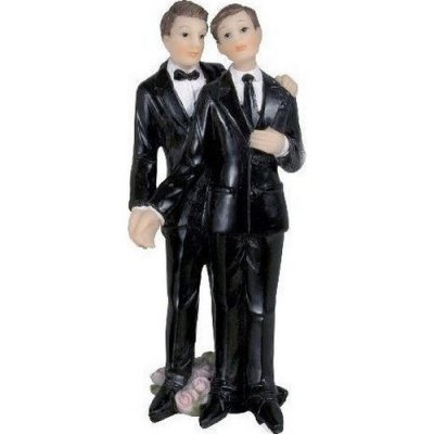 Figurines Mariage  - Figurine Mariage Couple de Maris Hommes Costumes ... : illustration