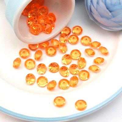 Confettis de table  - Diamants Dcoratif Orange Dco de Table Mariage (lot ... : illustration