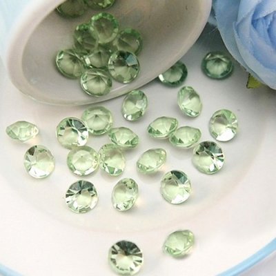 Mariage thme diamant  - Dco table mariage diamant vert clair : illustration