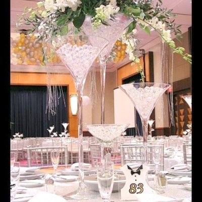 Dcoration de Table Mariage  - Vase martini 70 cm dcoration centre de table mariage : illustration