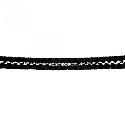 Mariage thme plume  - Guirlande boa 4m noir en papier : illustration