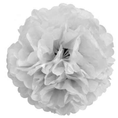 Pompons de mariage  - 3 boules pompons fleurs dcoratives en papier de soie ... : illustration