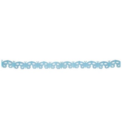 Mariage thme papillons  - Guirlande turquoise motif papillons Dco salle : illustration