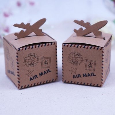 Boites de drages en carton  - Bote  drages avion air mail thme voyage ( lot ... : illustration