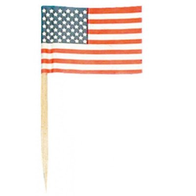 ARCHIVES  - 144 pics cocktail petits drapeaux sur cure-dent USA ... : illustration