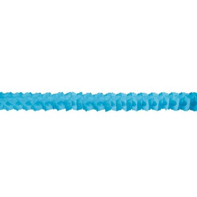 Dco de table Baptme  - Guirlande tube papier ignifug 3,60 m turquoise : illustration
