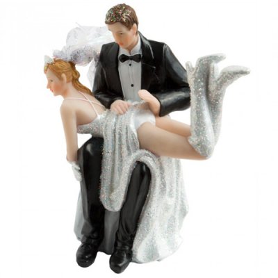 Dcoration de Table Mariage  - Figurine Couple de Maris pas Sage  : illustration