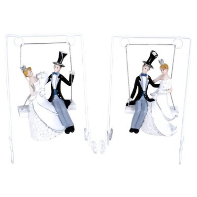 Dcoration de Table Mariage  - Figurine Mariage Couple de Maris Haut de Forme sur ... : illustration