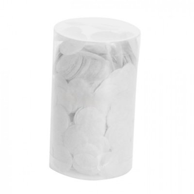 Decoration Mariage  - Tube de Confettis en papier de soie Blanc   : illustration