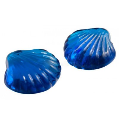 ARCHIVES  - Dco de table petits coquillages bleu marine  : illustration