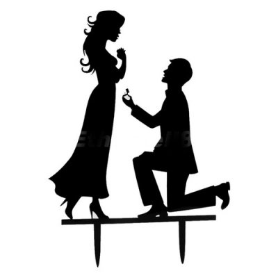 Figurines mariage silhouette  - Figurine De Mariage Silhouette Conte De Fe  : illustration