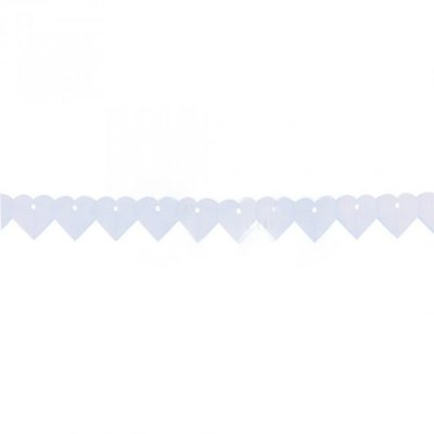 ARCHIVES  - Guirlande coeurs blanc de 3 m en papier ignifug dco ... : illustration