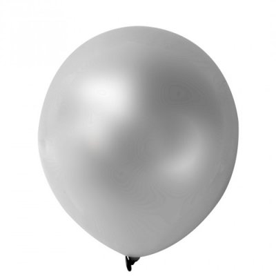 Dcoration de Communion  - 10 ballons argent mtalliss diamtre 25 cm : illustration