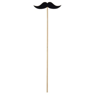 Marque-place mariage  - Moustaches en bois sur tige par 2 pices : illustration