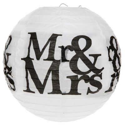 Dcoration de Table Mariage  - 2 boules lanterne Mr & Mrs : illustration