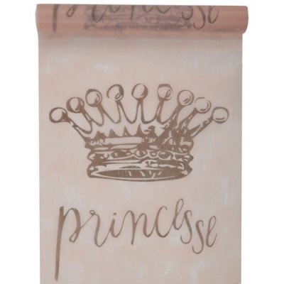 Dco de table Baptme  - Chemin de table Princesse rose pastel : illustration