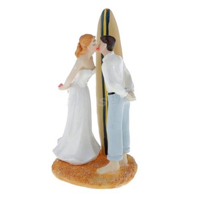 Mariage thme mer  -  Figurine de Mariage Surf : illustration
