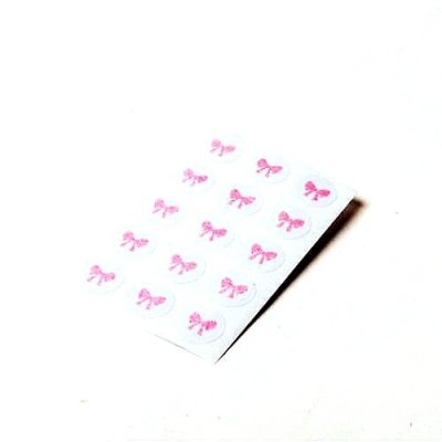 Strass adhesif mariage  - 60 stickers noeud rose  : illustration