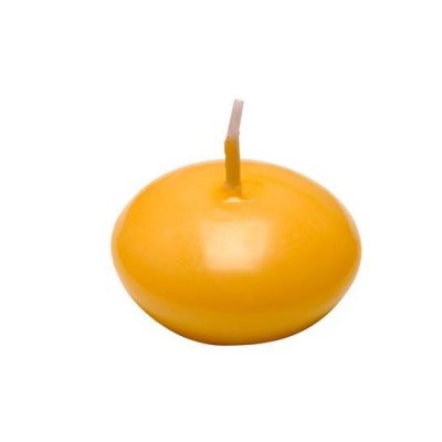 Dco de table Baptme  - 24 bougies flottantes orange : illustration