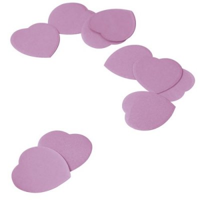 Dcoration de Table  - Confettis coeur lilas en papier - 100 g : illustration