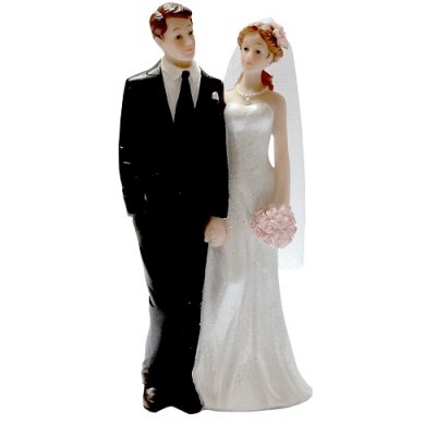 Figurines Mariage  - Sujet rsine couple Je ne te lche pas la main : illustration