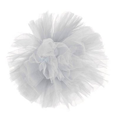 Pompons de mariage  - Pompon en tulle blanc 30 cm : illustration