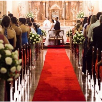 Mariage thme cinma  - Tapis rouge 1x15 m pour crmonie de mariage  : illustration