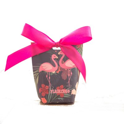 Boites de drages en carton  - 5 botes  drages flamant rose et jungle : illustration