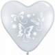 Ballon papillons coeur transparent 38 cm Dcoration ... : illustration
