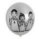 10 Ballons communion mtal srigraphis blanc  28 ... : illustration