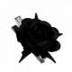 Sachet de 10 roses noir sur pince argent : illustration