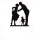 Figurine silhouette maris avec enfant : illustration