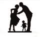 Figurine silhouette maris avec enfant : illustration
