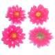4 marguerites fuchsia artificielles en tissu - fleurs ... : illustration