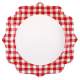 10 Assiettes  la campagne vichy rouge et blanc : illustration