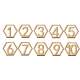 Numro de table hexagonal en bois  1  10 ( Lot de ... : illustration