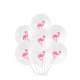 5 ballons gonflables flamant rose - fuchsia et blanc : illustration