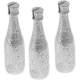 3 marque-places bouteilles de champagne Argent : illustration