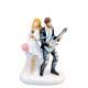 Figurine mariage, couple de maris avec guitare  : illustration