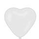 Ballon gant latex mariage - Coeur blanc : illustration