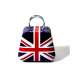 Boite  drages valise britannique drapeau de l'Angleterre : illustration