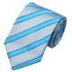 Cravate Boutons de Manchette Pochette Bleu / Argent  : illustration