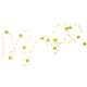 Guirlande de perles sur fil mtal jaune 130 cm  : illustration