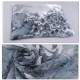 Foulard charpe tole grise  fleurs, mousseline de ... : illustration