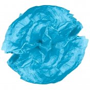 10 boules pompons fleurs en papier de soie turquoise