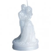 Bougies Décoratives Mariage "Couple de Mariés Enlacés" 9,5 cm